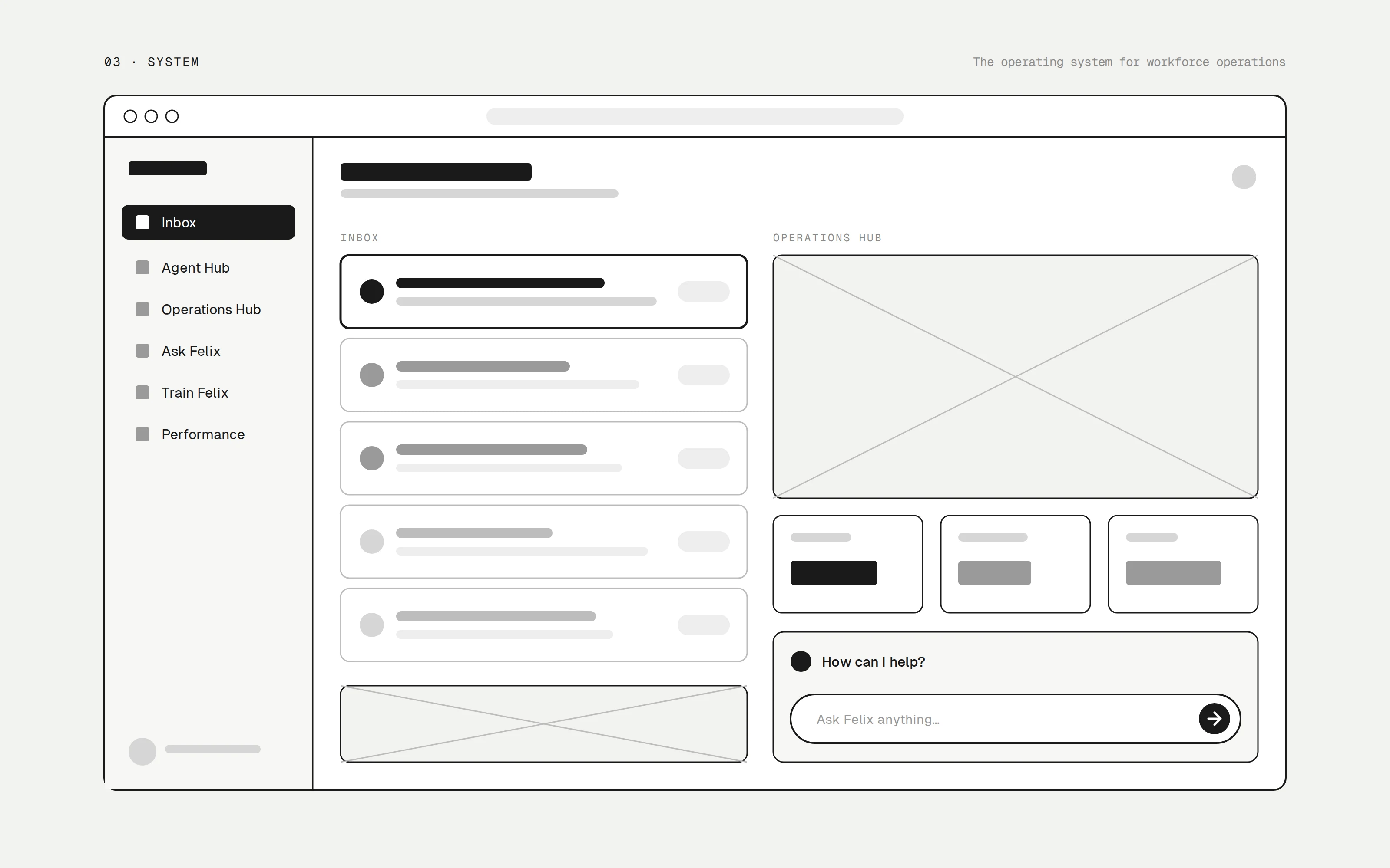 03 · System · low fidelity concept