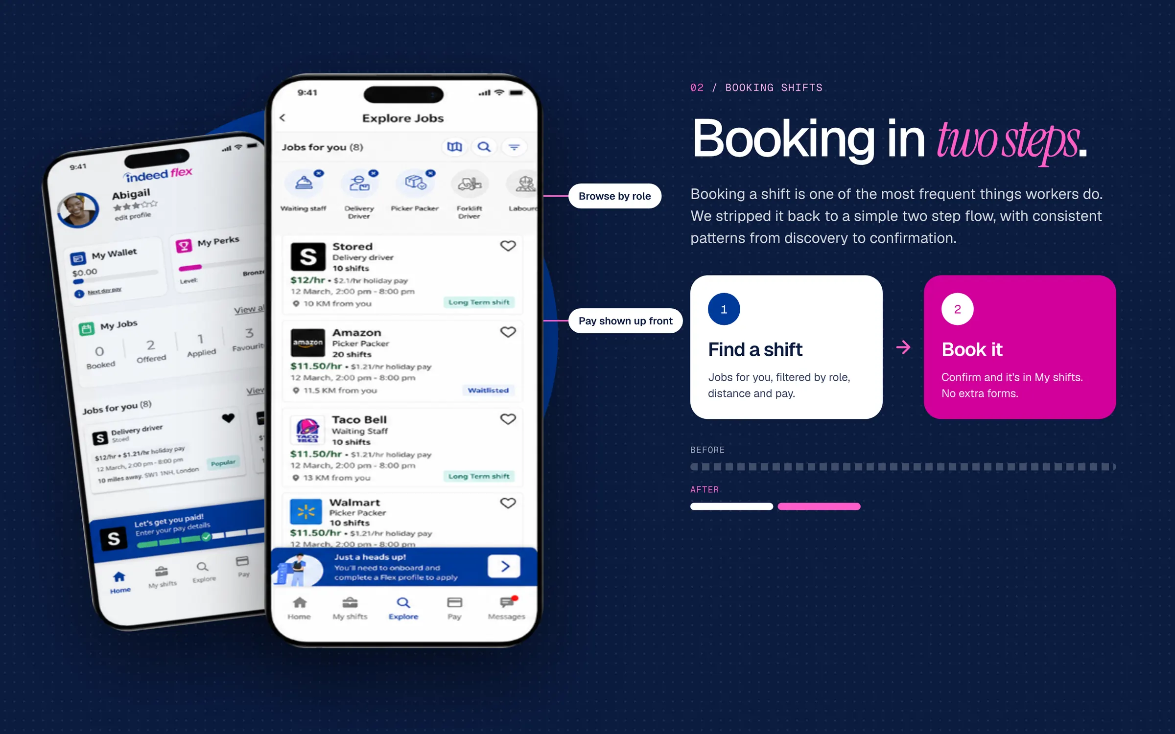 Booking a shift in under a minute